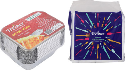 Freshee Aluminium Grocery Container  - 250 ml(Silver)