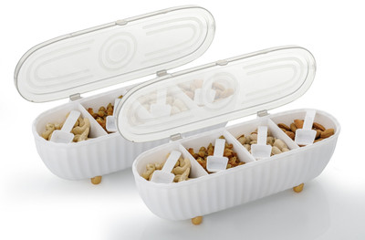 FINWARE Plastic Utility Container  - 2000 ml(Pack of 2, White)