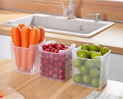Adhunyk Plastic Tea Coffee & Sugar Container  - 1000 ml(Pack of 6, Clear)