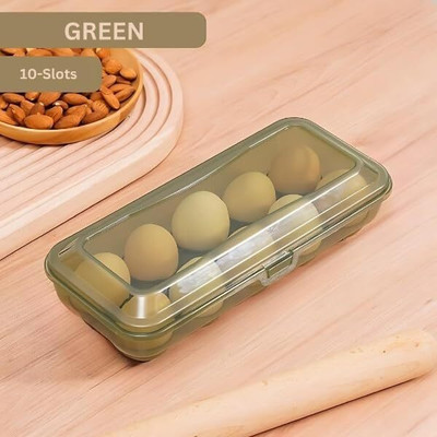 GRACIOUS MART Plastic Egg Container  - 1 dozen(Green)