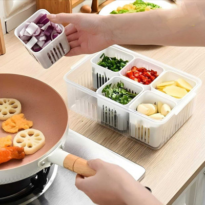 AK10ZONE Plastic Fridge Container  - 1100 ml(Multicolor)