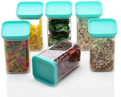 Lion Lender Plastic Grocery Container  - 1100 ml(Pack of 6, Blue)