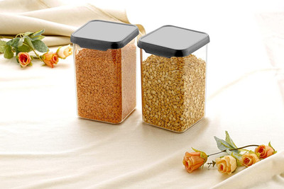 sp bazzar hub Plastic Cereal Dispenser  - 1 kg(Pack of 6, Transparent)
