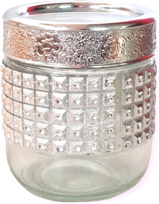 GR8INDIA Glass Cookie Jar  - 415 ml(Clear)