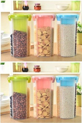 TINSUHG Plastic Grocery Container  - 1500 ml(Pack of 6, Multicolor)