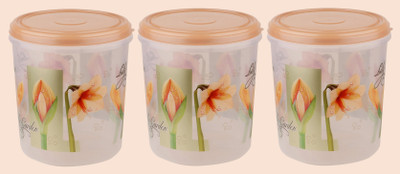 N H Enterprise Plastic Grocery Container  - 10000 ml(Pack of 3, Brown)
