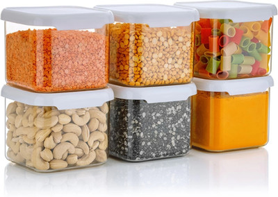RDKITCHENWERE Plastic Grocery Container  - 500 ml(Pack of 6, White)