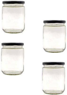 AFAST Glass Utility Container  - 500 ml(Pack of 4, Clear)