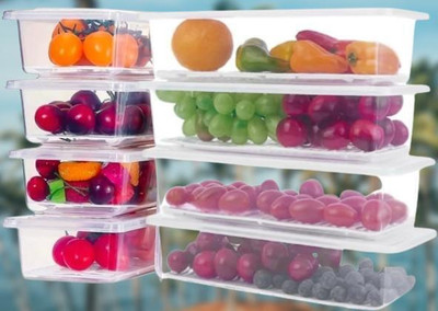 Ecodex Plastic Fridge Container  - 1500 ml(Pack of 5, Clear)