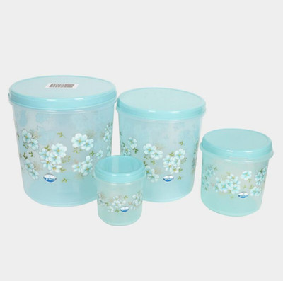 advik craft center Plastic Grocery Container  - 7.5 L(Pack of 4, Blue)