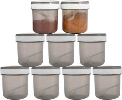 KUBER INDUSTRIES Plastic Utility Container  - 1100 ml(Pack of 9, Grey)