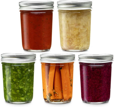 DEEP ENTERPRISE Glass Grocery Container  - 500 ml(Pack of 5, Clear)