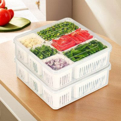 KUBER INDUSTRIES Plastic Fridge Container  - 6 L(Pack of 2, Clear)