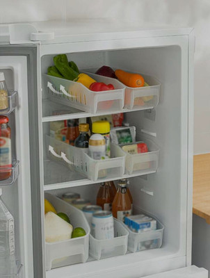 FEEDNIX Plastic Fridge Container  - 1100 ml(Pack of 6, White)