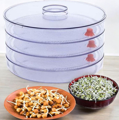 Kridix Mart Plastic Sprout Maker  - 1000 ml(White)