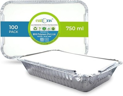 EATONS Aluminium Utility Container  - 750 ml(Pack of 100, Silver)