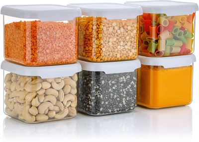 SKYLIFE Plastic Grocery Container  - 500 ml(Pack of 6, Clear)