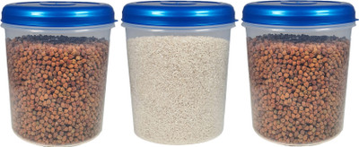 AK HUB Plastic Grocery Container  - 5000 ml(Pack of 3, Blue)