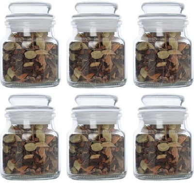 Artifice Glass Honey Jar  - 100 ml(Pack of 6, Clear)