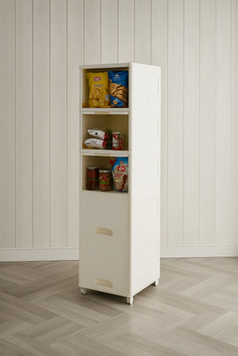 MAXTID 5 Compartments Plastic White Cabinet Modular Drawer(White)