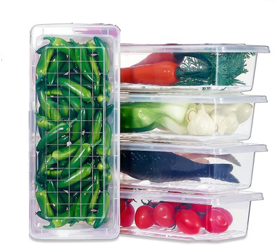 Ecodex Plastic Fridge Container  - 1500 ml(Pack of 6, Clear)