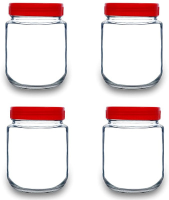 Coozico Glass Fridge Container  - 500 ml(Pack of 4, Clear)