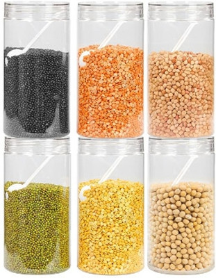 Padma Plastic Grocery Container  - 600 ml(Pack of 6, Clear)