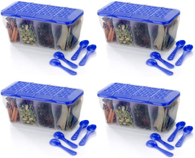 BHAGYASHREE ENGINEERING Plastic Utility Container  - 1800 ml(Pack of 4, Blue)