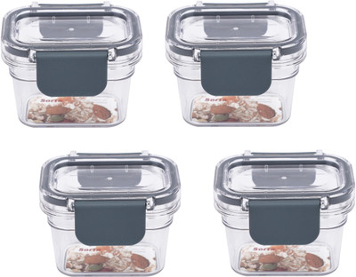 Sorta Plastic Utility Container  - 120 ml(Pack of 4, Clear)