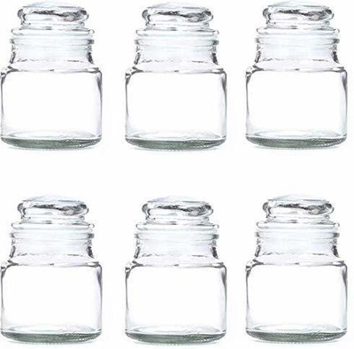 snowworld Glass Pickle Jar  - 100 ml(Pack of 6, Clear)