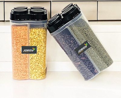 JORDY Plastic Grocery Container  - 2500 ml(Black)