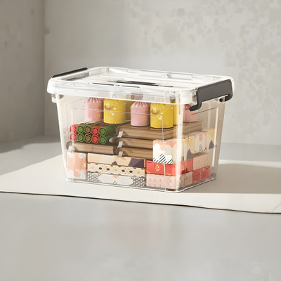 Ginoya Brothers Plastic Utility Container  - 9 kg(Transparent, White)