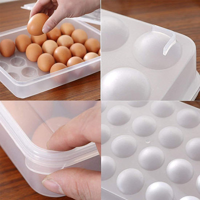 Coozico Plastic Egg Container  - 2 dozen(Clear)