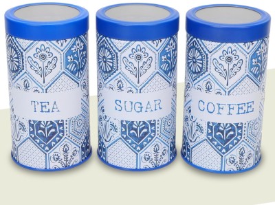 JARSOME Steel Grocery Container  - 2550 ml(Pack of 3, Blue)