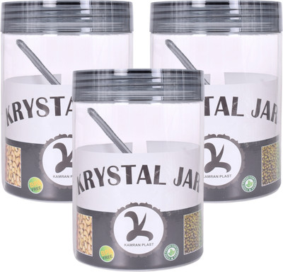 KAMRAN PLAST Plastic Utility Container  - 1100 ml(Pack of 3, Clear)