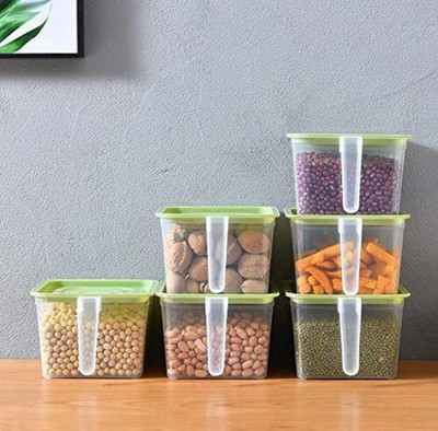 Roxi Plastic Utility Container  - 1000 ml(Pack of 6, Multicolor)