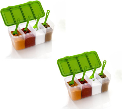 MAHADEVEENT Plastic Fridge Container  - 1100 ml(White)