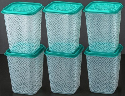 HouseOfCommon Plastic Grocery Container  - 1100 ml(Pack of 6, Blue)