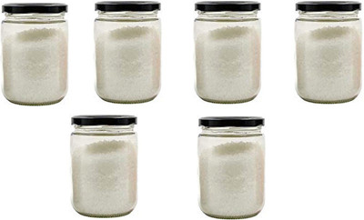 1st Time Glass Utility Container  - 500 ml(Pack of 6, Clear)