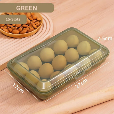 Star Work Plastic Egg Container  - 1.5 dozen(Green)