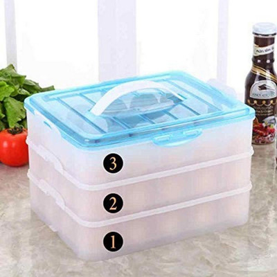 Barkati Plastic Egg Container  - 3 dozen(Multicolor)