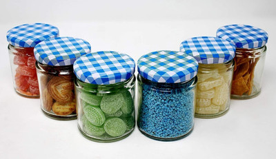 Avresta Glass Grocery Container  - 200 ml(Pack of 6, Blue)