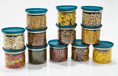 Flipkart SmartBuy Plastic Grocery Container  - 500 ml(Pack of 12, Clear)