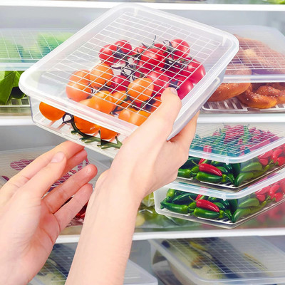 Stravos Plastic Fridge Container  - 2500 ml(Pack of 3, White)