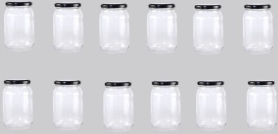 AFAST Glass Grocery Container  - 500 ml(Pack of 12, Clear)