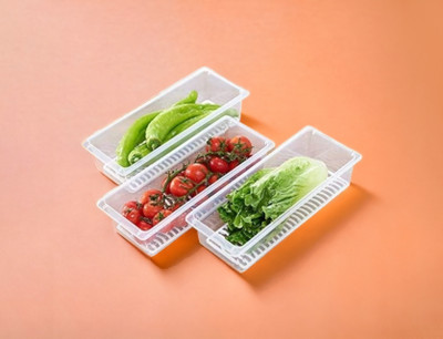 PSA Plastic Fridge Container  - 1500 ml(Pack of 2, Clear)