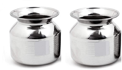 Dynore Stainless Steel Utility Container  - 1200 ml(Pack of 2, Silver)