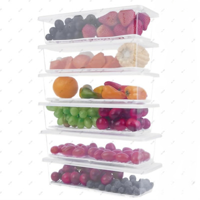 Jai Jalaram Plastic Fridge Container  - 1500 ml(Pack of 12, White)