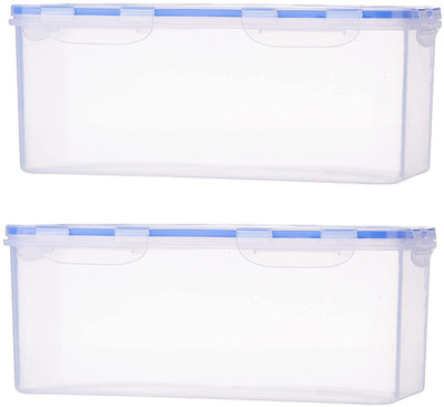 N H Enterprise Plastic Utility Container  - 3800 ml(Pack of 2, White)