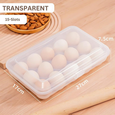Star Work Plastic Egg Container  - 1.5 dozen(White)